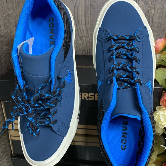 🛍 CONVERSE ONE STAR OX BLUE FIR/BLUE HERO/BLACK - Picture 2 of 8